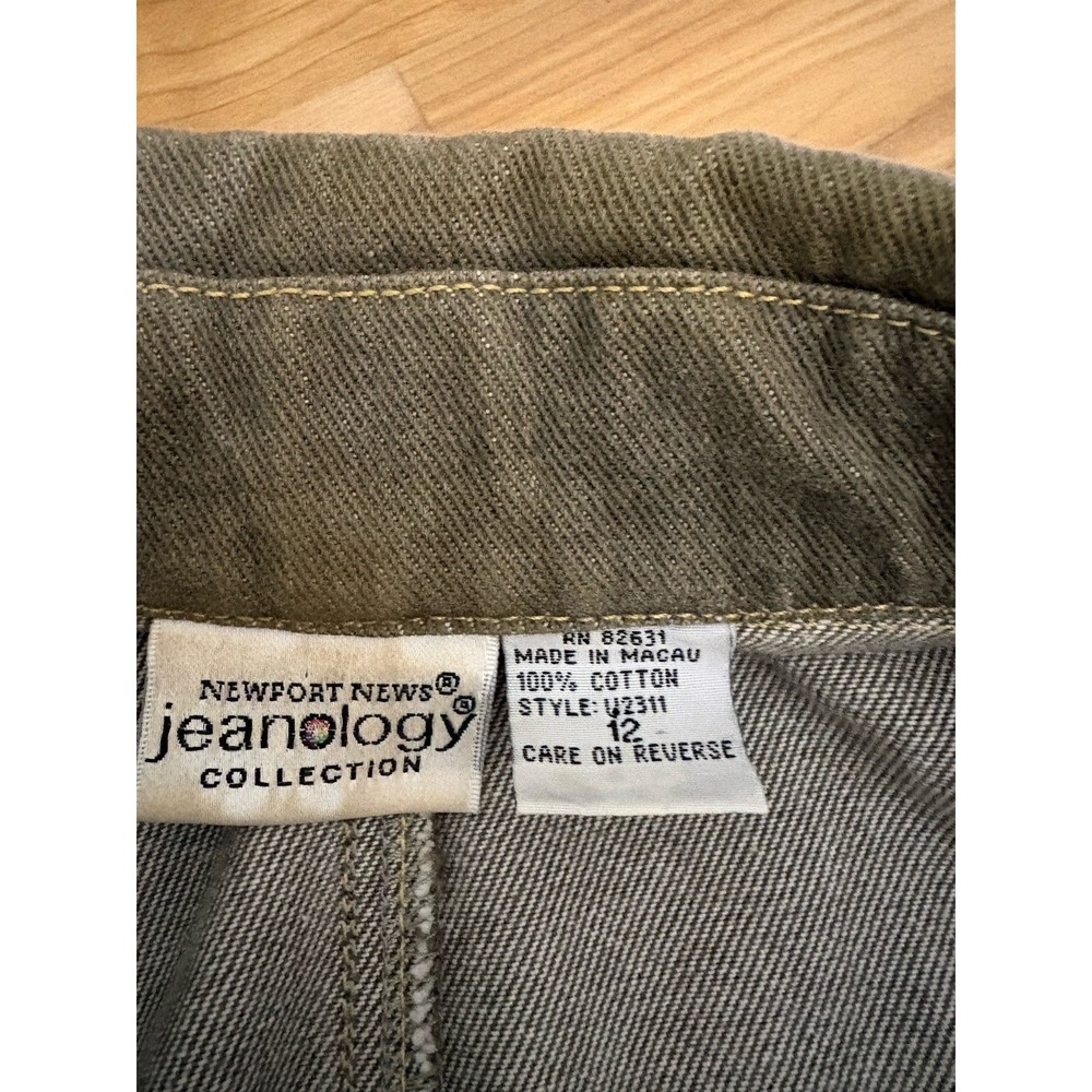 Vintage Newport News Jeanology Collection Jacket Womens Size 12 Taupe Gray Denim - Picture 9 of 12